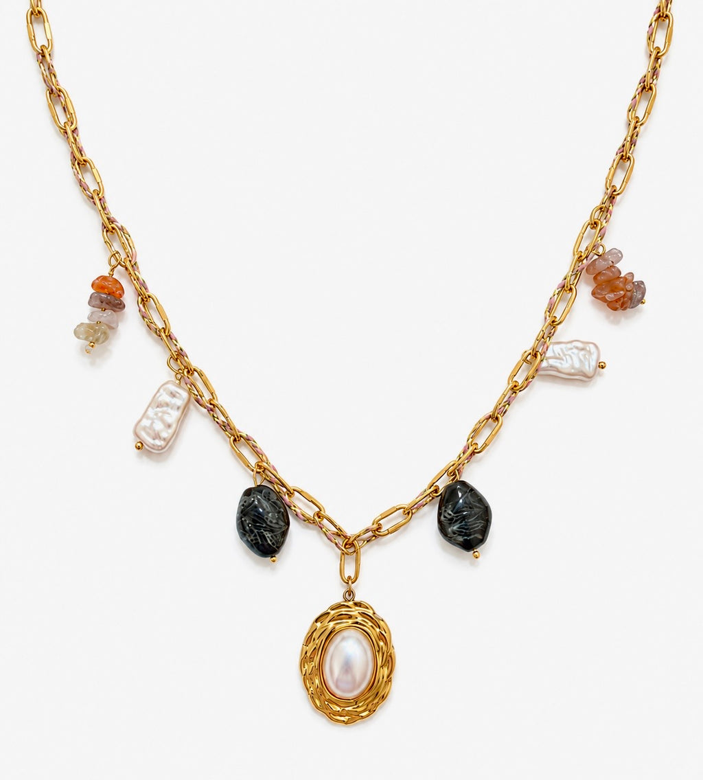 Pearl Medallion Necklace