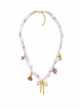 Lilac Bow Necklace