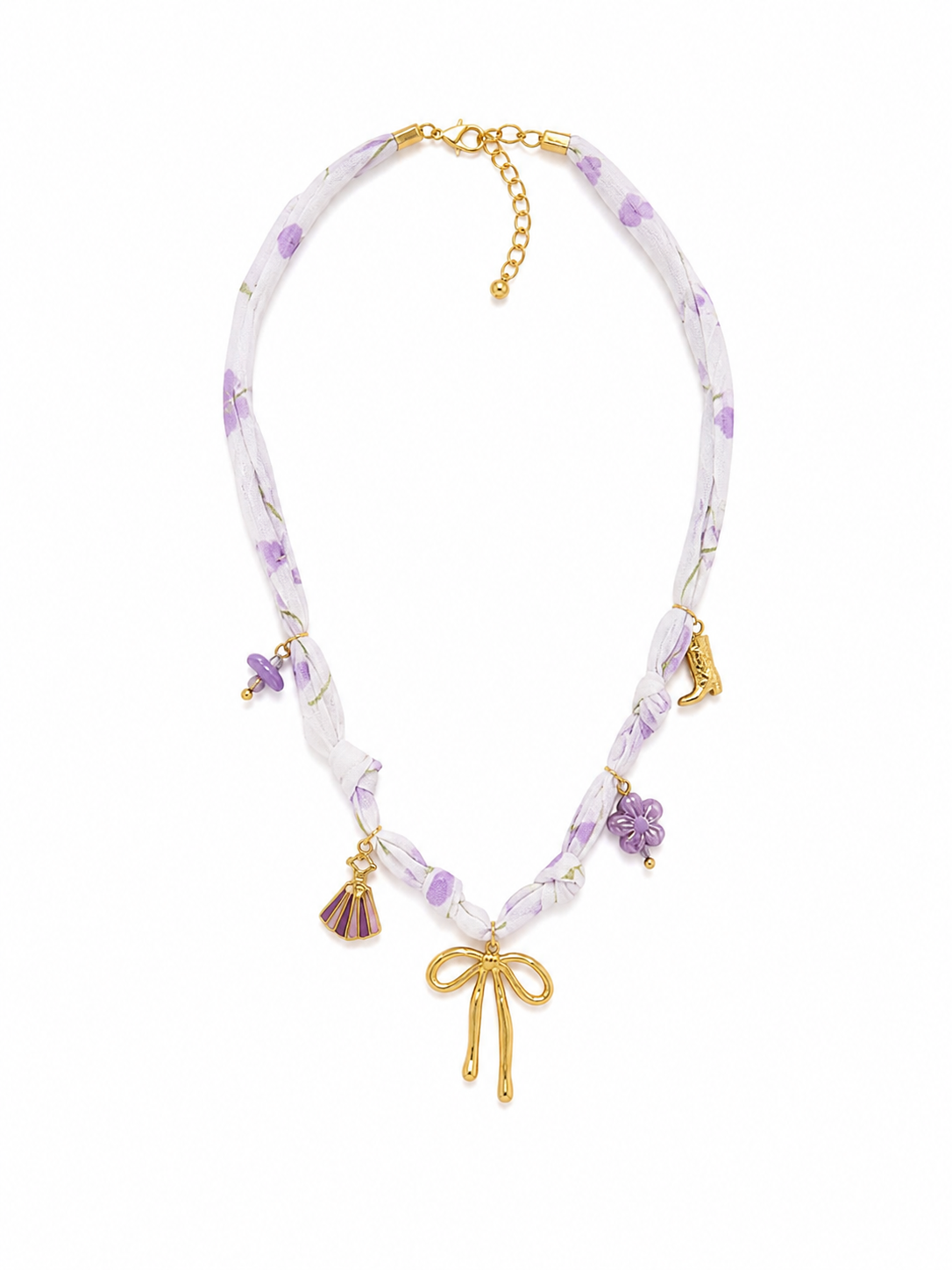 Lilac Bow Necklace