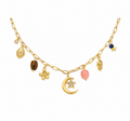Moon & Star Charm Necklace