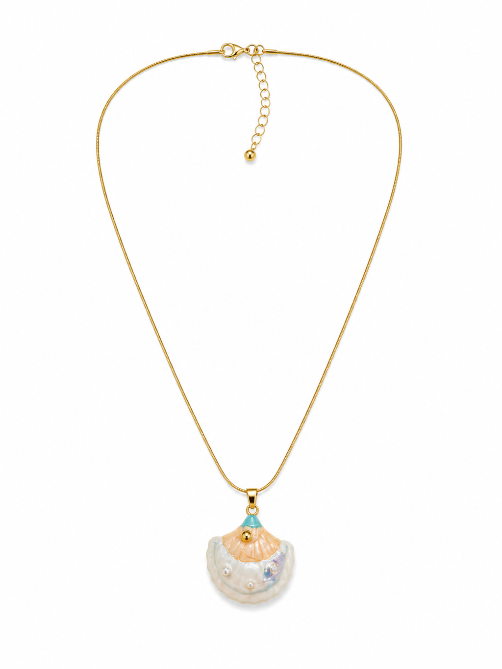 Pearl Clam Shell Necklace