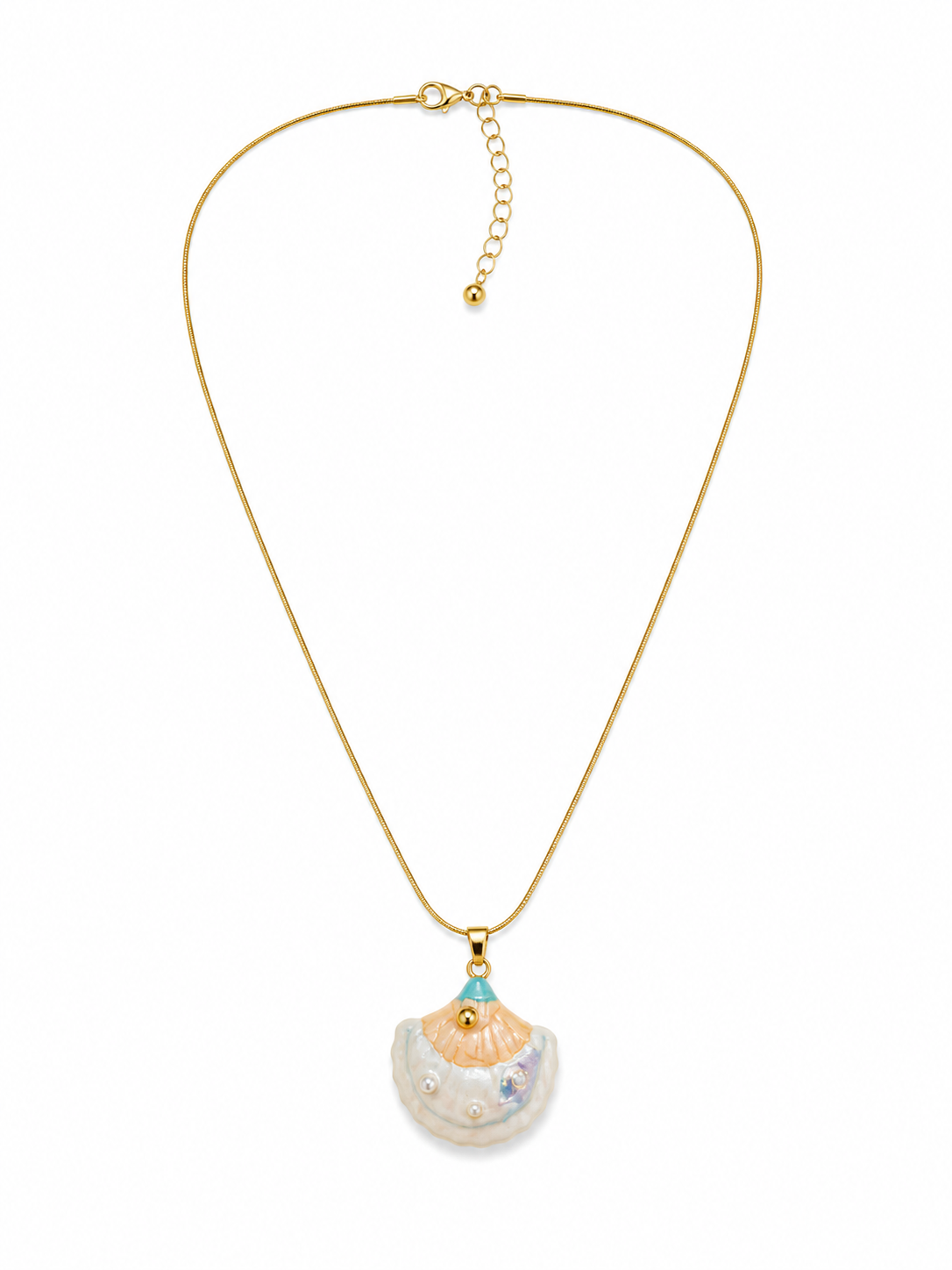 Pearl Clam Shell Necklace