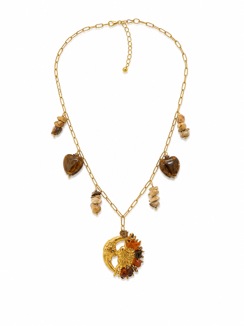 Sunstone Heart Necklace