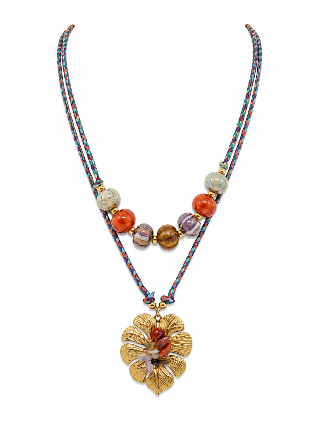 Hibiscus Cord Necklace