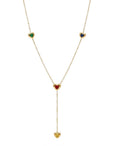 Jewel Heart Lariat Necklace