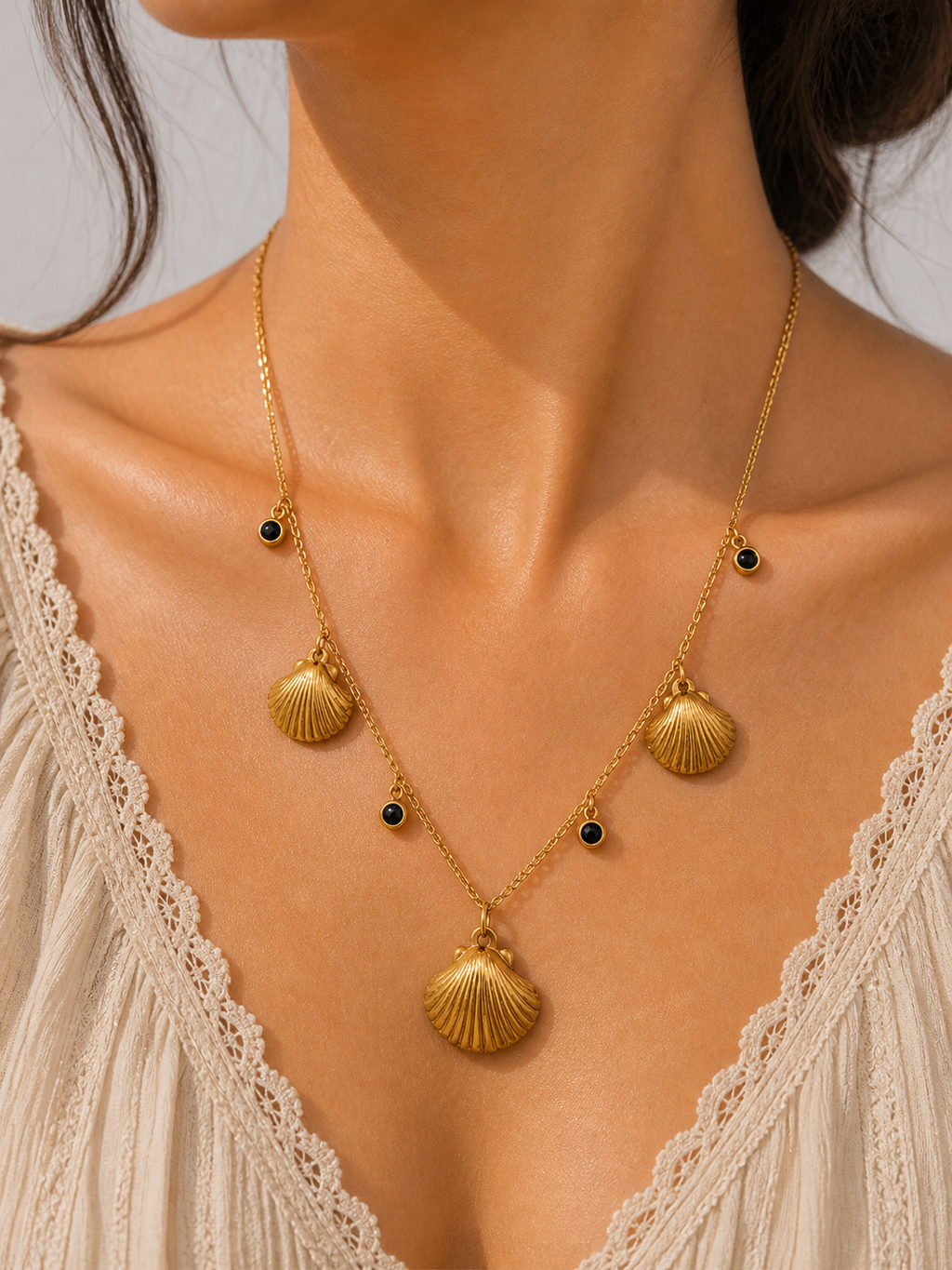 Golden Scallop Necklace