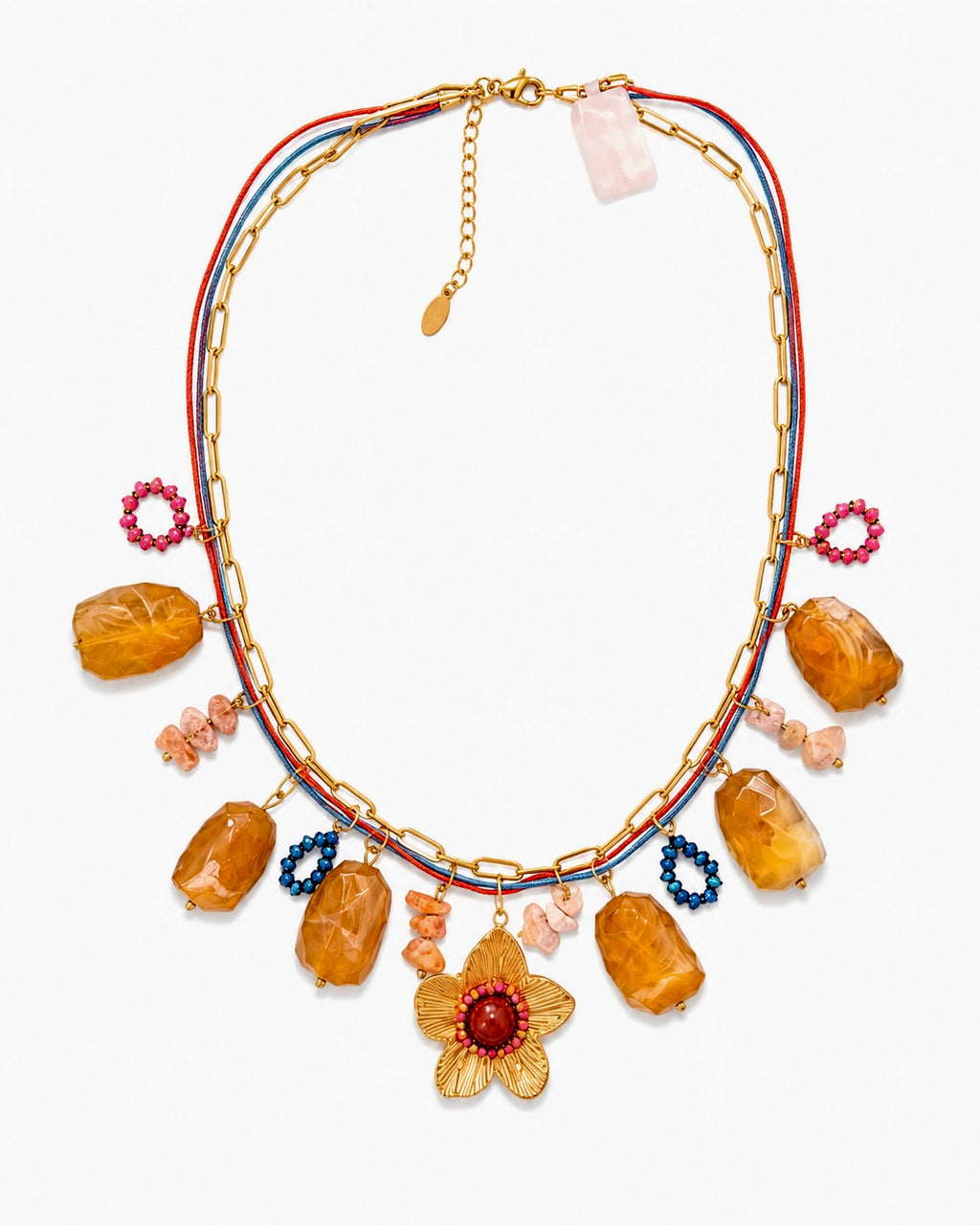 Amber Flower Necklace