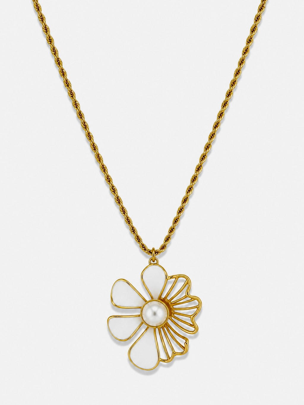 White Petal Necklace