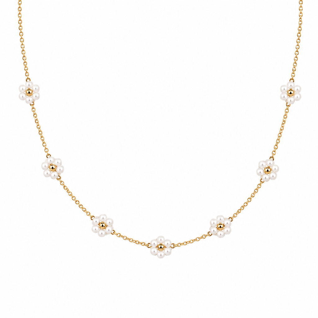 Pearl Daisy Chain Necklace