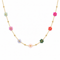 Rainbow Daisy Necklace