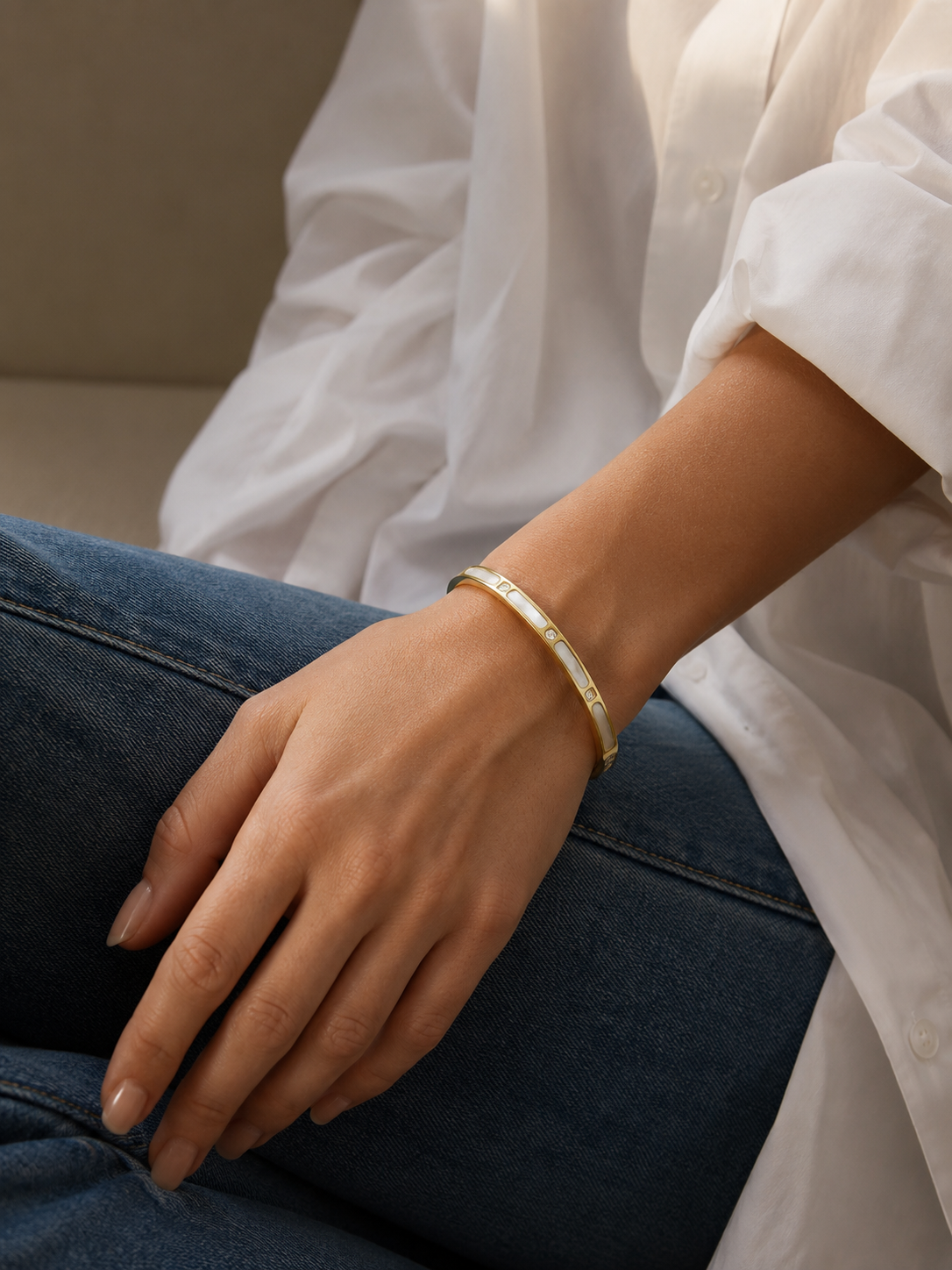 Gilded Pearl Bracelet